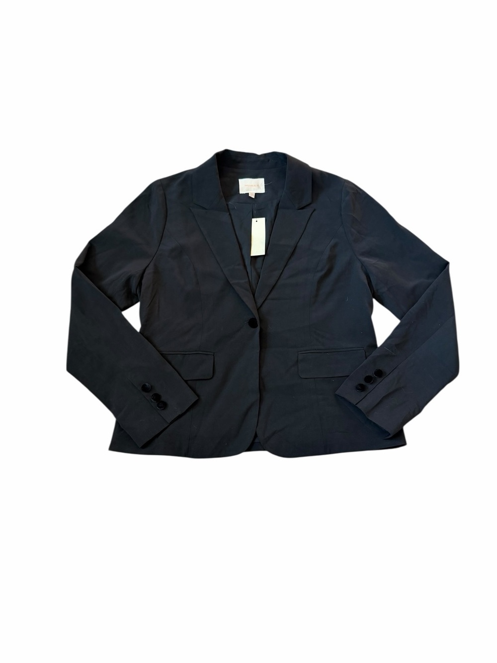Skies are Blue Solid Black Office Professional Blazer Women’s Sz Large NWT - Picture 2 of 9